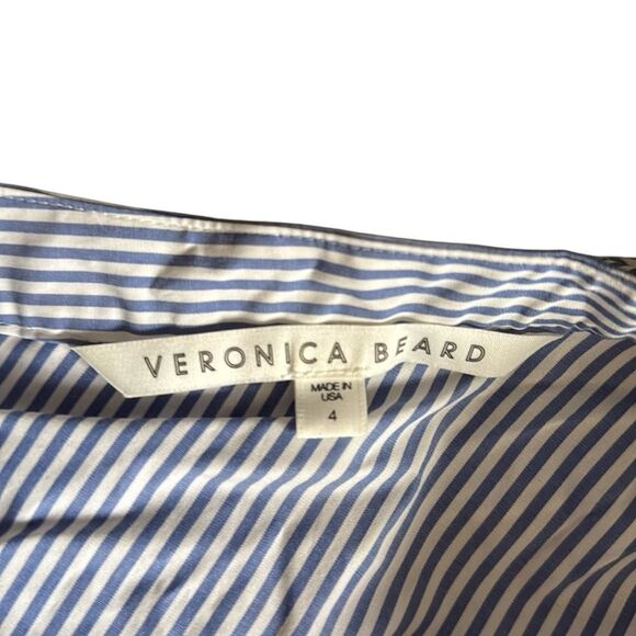 Veronica Beard Size 4 One Shoulder Blue/White Stripe Top Great Cond. Non Smoking - Picture 5 of 16